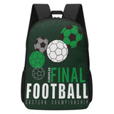 17 Inch School European Football Print Backpack