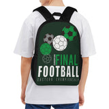 17 Inch School European Football Print Backpack