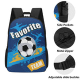 17 Inch School Favorite Soccer Football Team Backpack