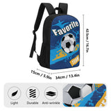 17 Inch School Favorite Soccer Football Team Backpack