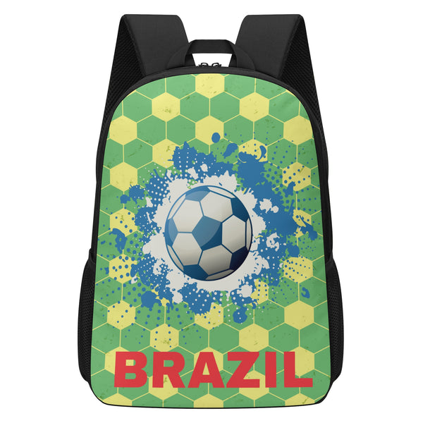 17 Inch School Soccer Ball Print Backpack