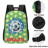 17 Inch School Soccer Ball Print Backpack