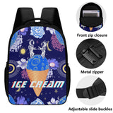 16 Inch Dual Compartment School Backpack | Ice-cream