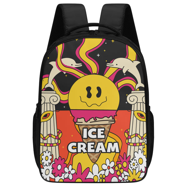 16 Inch Dual Compartment School Backpack | Icecream Sun