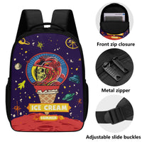 16 Inch Dual Compartment School Backpack | Ice-cream Summer