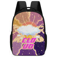 16 Inch Dual Compartment School Cloud Print Backpack