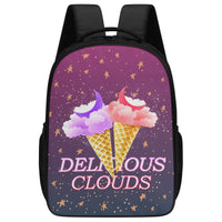 16 Inch Dual Compartment School Delicious Clouds Backpack