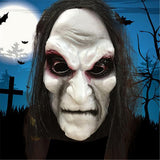 Scary Dead Zombie Long Hair Halloween Cosplay Costume Mask Prop