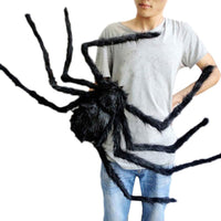 Super Sized Halloween Furry Black Fake Spider Decoration Prop