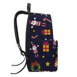 All Over Christmas Holiday Print Cotton Backpack