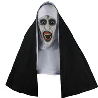 NEW 2023 The Nun Full Cosplay Costume Mask Robe Suit Valak Halloween Prop 