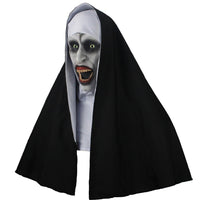 NEW 2023 The Nun Full Cosplay Costume Mask Robe Suit Valak Halloween Prop 