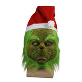 2018 Grinch Stole Christmas Mask Xmas Hat Long Hair Party Prop Mask-Grinch-WickyDeez