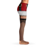 3D Naughty Santa Leggings All Over Print Extra Soft and Stretch-Leggings-WickyDeez