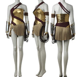 Wonder Woman Gold Armor Battle Gear Cosplay Costume + Sandal Boots w/ Lasso-DC Comics Cosplay-WickyDeez