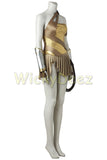 Wonder Woman Gold Armor Battle Gear Cosplay Costume + Sandal Boots w/ Lasso-DC Comics Cosplay-WickyDeez