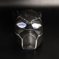 LED 2018 Black Panther Glowing Lights Mask T'Challa Cosplay Helmet Replica Prop Alt Version-Marvel Comics Cosplay-WickyDeez