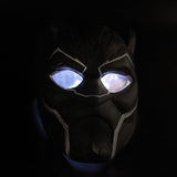 LED 2018 Black Panther Glowing Lights Mask T'Challa Cosplay Helmet Replica Prop Alt Version-Marvel Comics Cosplay-WickyDeez