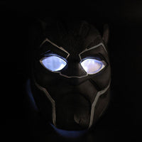 LED 2018 Black Panther Glowing Lights Mask T'Challa Cosplay Helmet Replica Prop Alt Version-Marvel Comics Cosplay-WickyDeez