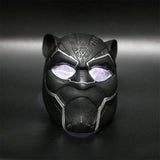 LED 2018 Black Panther Glowing Lights Mask T'Challa Cosplay Helmet Replica Prop Alt Version-Marvel Comics Cosplay-WickyDeez