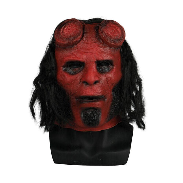 2019 Hellboy Movie Mask Cosplay Halloween Horror Red Demon Hell Boy Mask-Horror Theme-WickyDeez