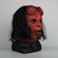 2019 Hellboy Movie Mask Cosplay Halloween Horror Red Demon Hell Boy Mask-Horror Theme-WickyDeez