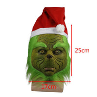 2018 Grinch Stole Christmas Mask Xmas Hat Long Hair Party Prop Mask-Grinch-WickyDeez