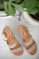 Espadrille Platform Sandals in Taupe | Adjustable Ankle Strap Platform Sole-WickyDeez | Trendsi-WickyDeez