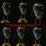 25 Emoji LED Light Faces Watch Dogs 2 Mask Marcus Wrench Rivet Cosplay Mask-Computer Game Cosplay-WickyDeez