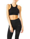 2 Piece Activewear Outfit Set | Form Fitting Compression | Sports Bra & Leggings - Black - WickyDeez