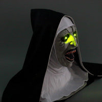 Special Edition: The Nun Mask with Glowing LED Eyes and Scary Audio Horror Voice Sounds Conjuring Valak Cosplay Mask-Horror Theme-WickyDeez