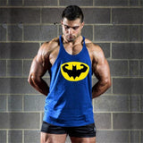 Fitness Batman Cotton Y Back Tank Tops | Bodybuilding Gym Workout Undershirt Activewear - WickyDeez