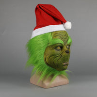 2018 Grinch Stole Christmas Mask Xmas Hat Long Hair Party Prop Mask-Grinch-WickyDeez