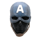 Classic Captain America Superhero Full Head Latex Mask Helmet Halloween Cosplay-Marvel Comics Cosplay-WickyDeez