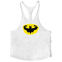 Fitness Batman Cotton Y Back Tank Tops | Bodybuilding Gym Workout Undershirt Activewear - WickyDeez