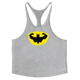 Fitness Batman Cotton Y Back Tank Tops | Bodybuilding Gym Workout Undershirt Activewear - WickyDeez