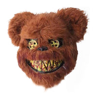 Bloody Teddy Bear Mask Scary Plush Halloween Prop Mask-Horror Theme-WickyDeez