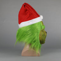 2018 Grinch Stole Christmas Mask Xmas Hat Long Hair Party Prop Mask-Grinch-WickyDeez