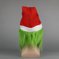 2018 Grinch Stole Christmas Mask Xmas Hat Long Hair Party Prop Mask-Grinch-WickyDeez