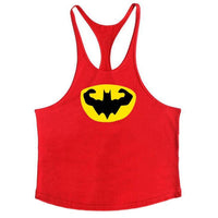 Fitness Batman Cotton Y Back Tank Tops | Bodybuilding Gym Workout Undershirt Activewear - WickyDeez