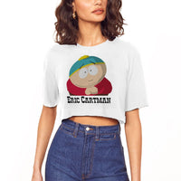 Eric Cartman Women's Cropped T-shirt | South Park Midrift Tee Top - WickyDeez