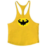 Fitness Batman Cotton Y Back Tank Tops | Bodybuilding Gym Workout Undershirt Activewear - WickyDeez