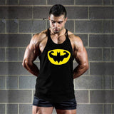 Fitness Batman Cotton Y Back Tank Tops | Bodybuilding Gym Workout Undershirt Activewear - WickyDeez