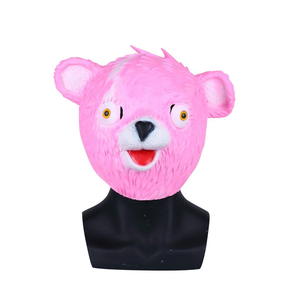 Fortnite Cuddle Team Leader Mask Cosplay Pink Bear Halloween Rep Prop-Computer Game Cosplay-WickyDeez