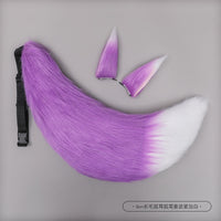 Anime Furry Fox Ear Headband with Tail | Lolita Costume Cosplay Cat Ears Hairpin Tail Prop