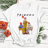 Halloween Horror Friends Tee Top | Pennywise Michael Myers Jason Voorhees Freddy Krueger Saw - WickyDeez