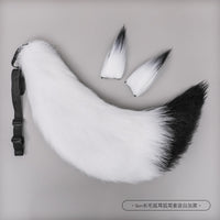 Anime Furry Fox Ear Headband with Tail | Lolita Costume Cosplay Cat Ears Hairpin Tail Prop