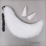 Anime Furry Fox Ear Headband with Tail | Lolita Costume Cosplay Cat Ears Hairpin Tail Prop