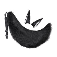 Anime Furry Fox Ear Headband with Tail | Lolita Costume Cosplay Cat Ears Hairpin Tail Prop