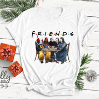 Halloween Horror Friends Tee Top | Pennywise Michael Myers Jason Voorhees Freddy Krueger Saw - WickyDeez